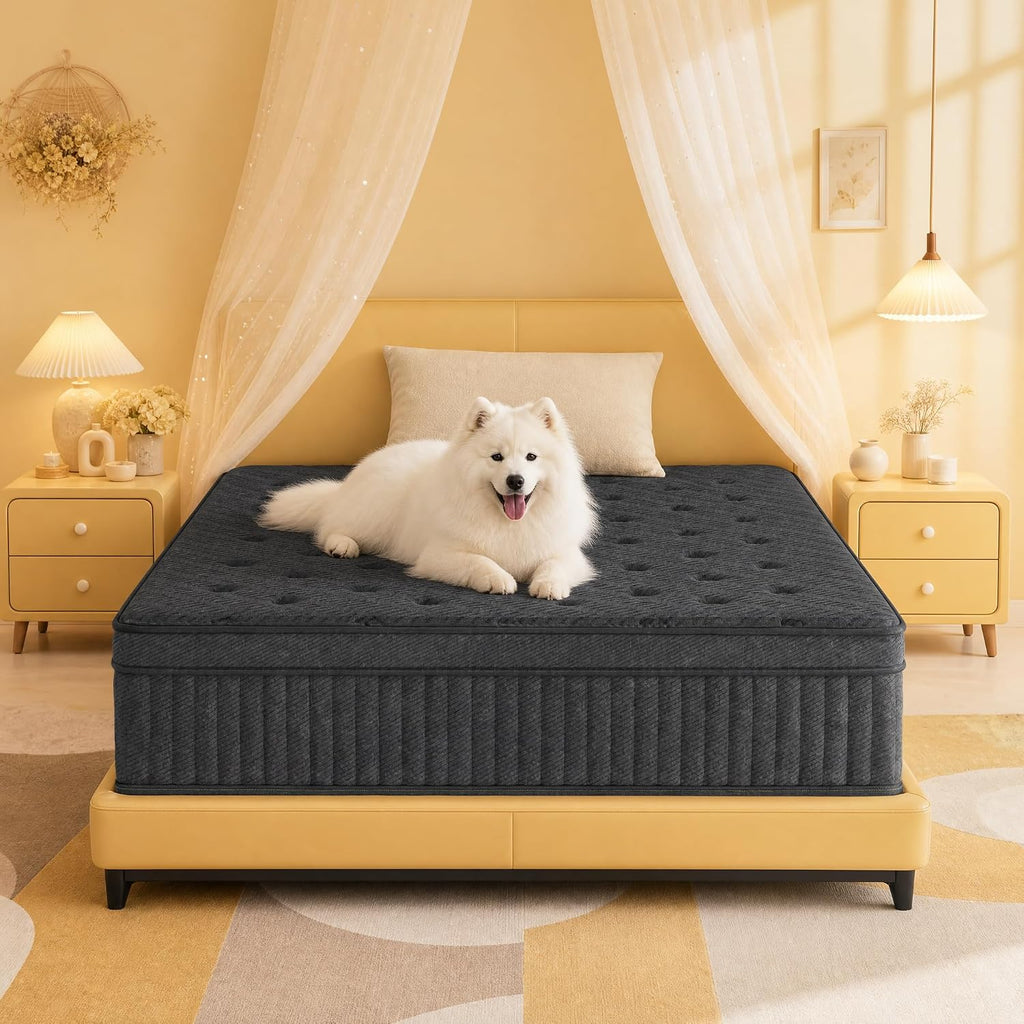 Parpara Full Size Mattress, 14-inch Hybrid Mattress for Back Support, Medium Firm Ergonomic Balance, CertiPUR-US Certified