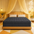 Parpara 14 Inch King Hybrid Mattress, Medium Firm, Pocket Coils | Supportive, easy-to-turn design; quieter sleep with less transfer; reinforced structure enhances stability on bed frames