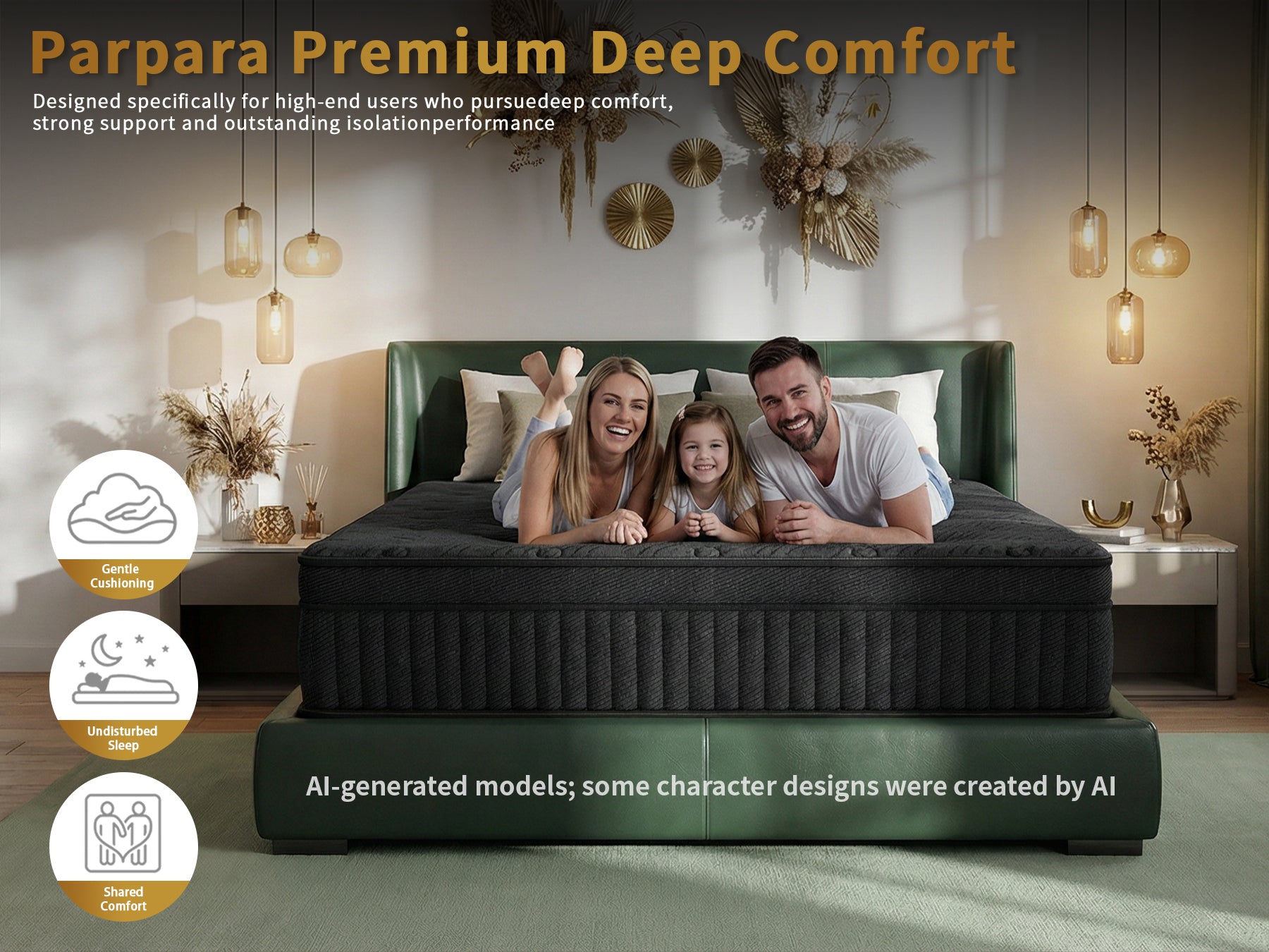 Parpara 12" Full Mattress,Multi-Zone Pocket Spring Support,Medium Firm