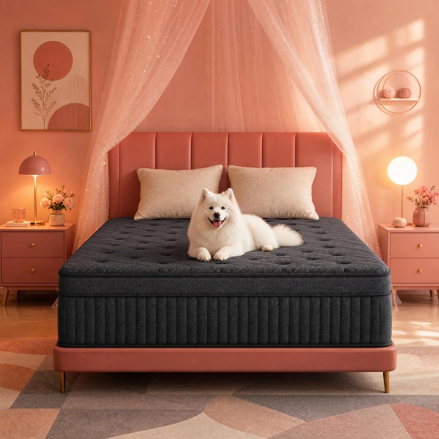 Parpara 12" Full Mattress,Multi-Zone Pocket Spring Support,Medium Firm