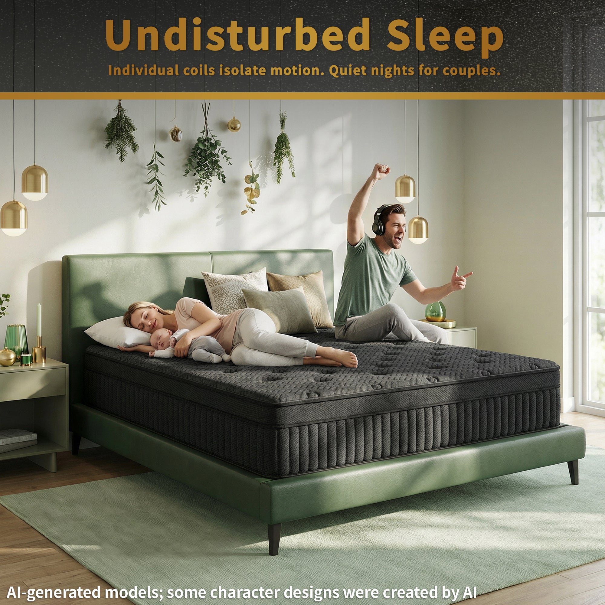 Parpara 12 Inch Queen Hybrid Mattress, Medium Firm, Pocket Coils